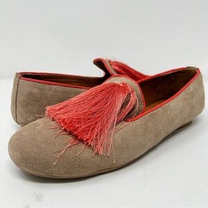 Silvia Cobos Tassel Suede Loafers